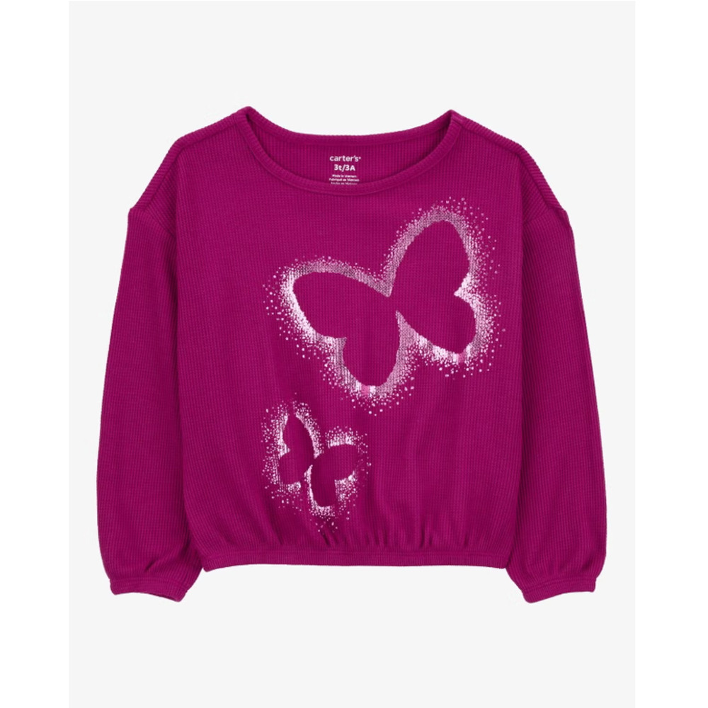 Carter's Toddler Shine Like A Star Metallic Thermal Top - 3T